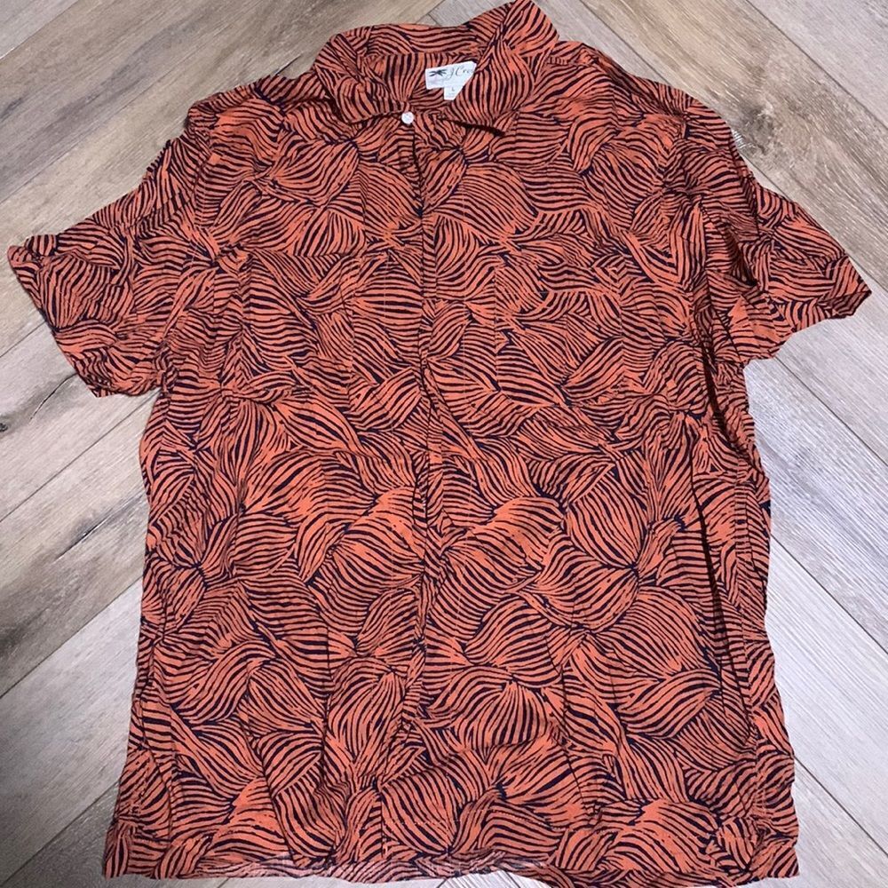 J.Crew Short Sleeve Slub Collar Shirt